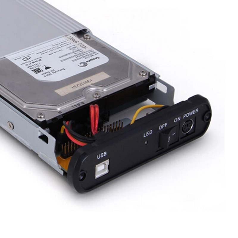 Universal aluminum-magnesium alloy material 3.5-inch HDD Enclosure both support sata Serial and IDE Parallel 3TB capacity